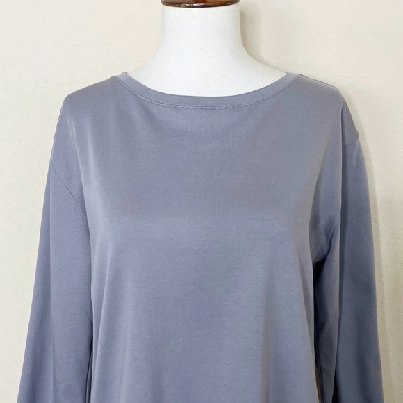 M.M. LAFLEUR The Owen T-Shirt Organic Pima Cotton Blue Gray Size Medium - Picture 2 of 10